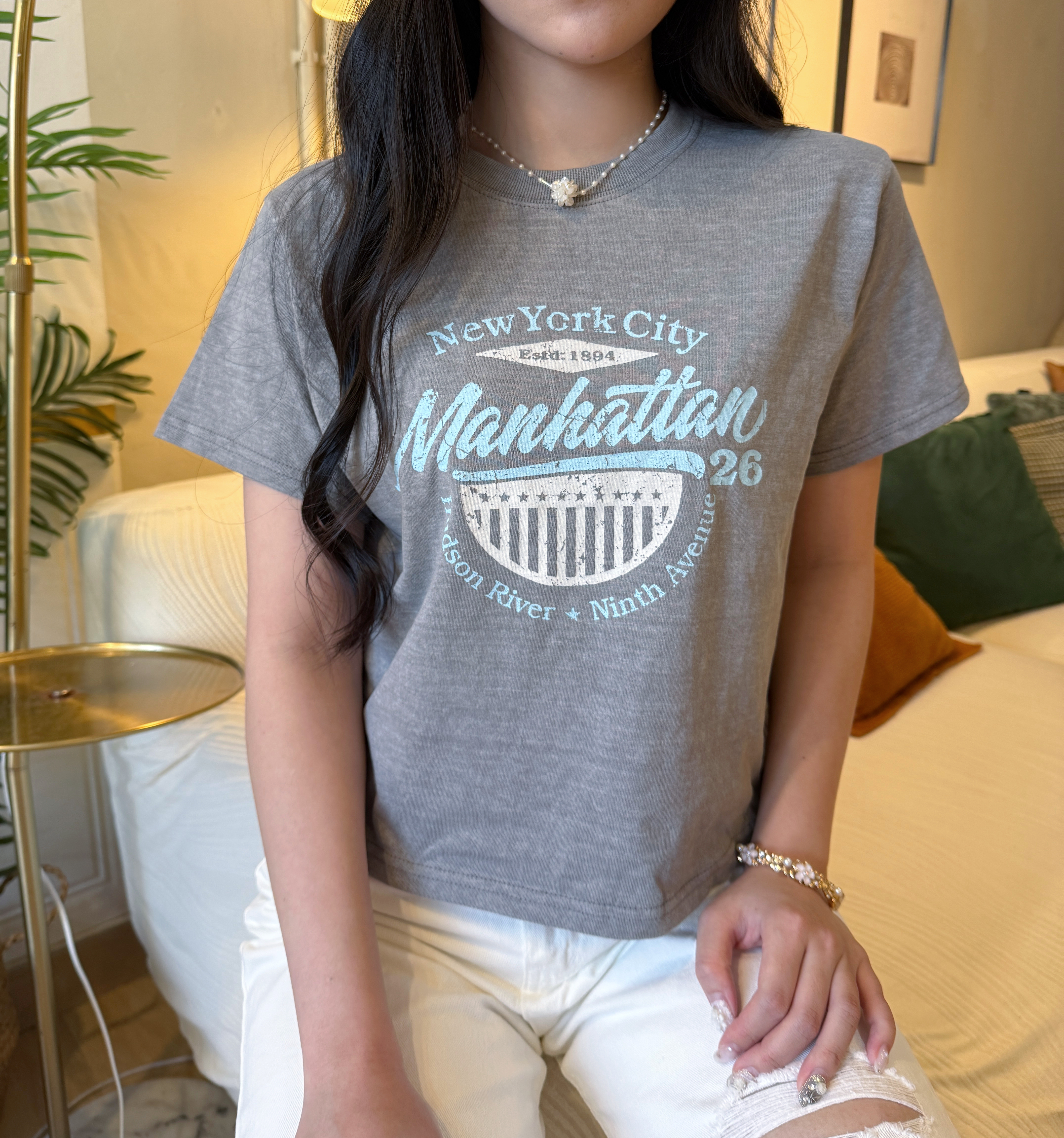 🇰🇷New York City 字母T (白色)