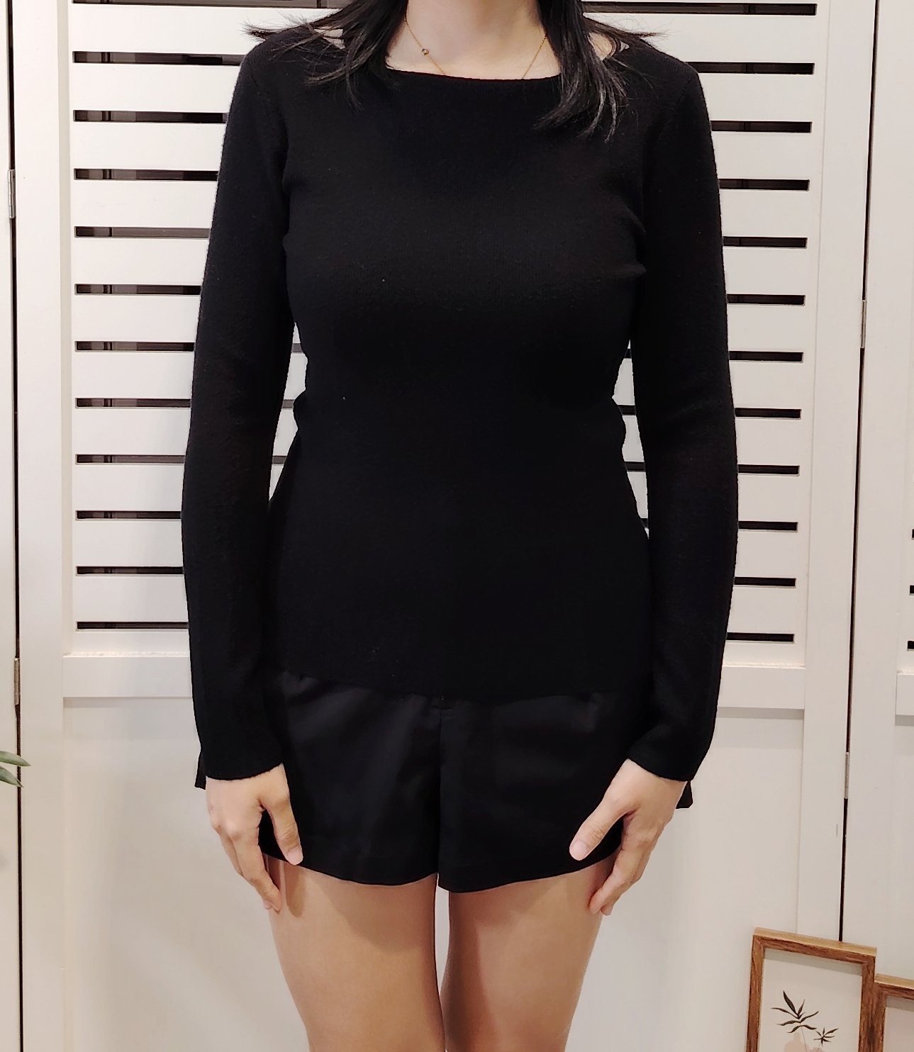 S563 Boat Collar Long Sleeve Knit Wear