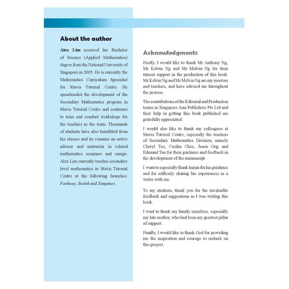 Secondary 2 Integrated Mathematics Geometry, Mensuration & Trigonometry 