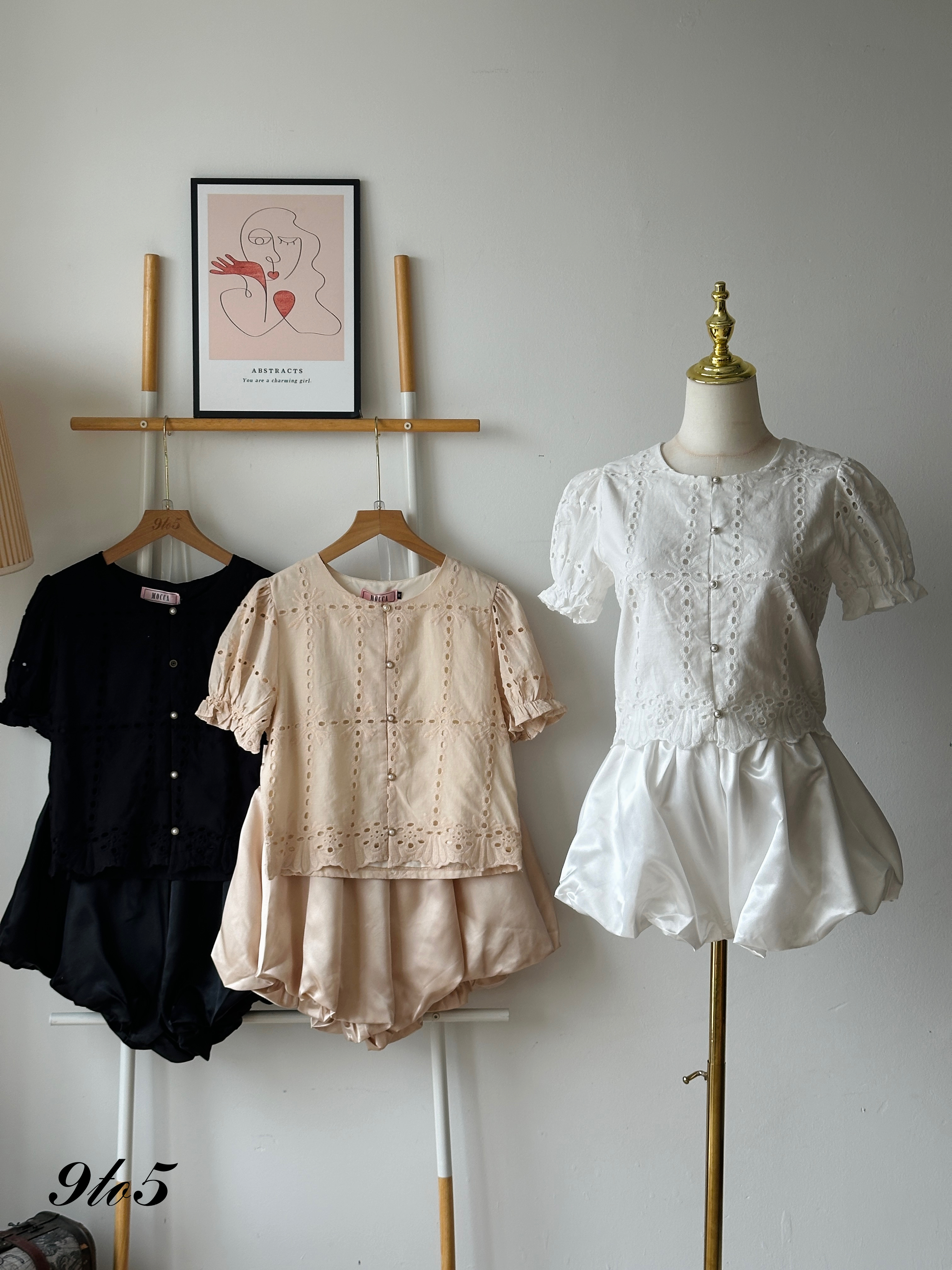 D2317 Floral Top with Tulip Skirt Set - 3 Colors