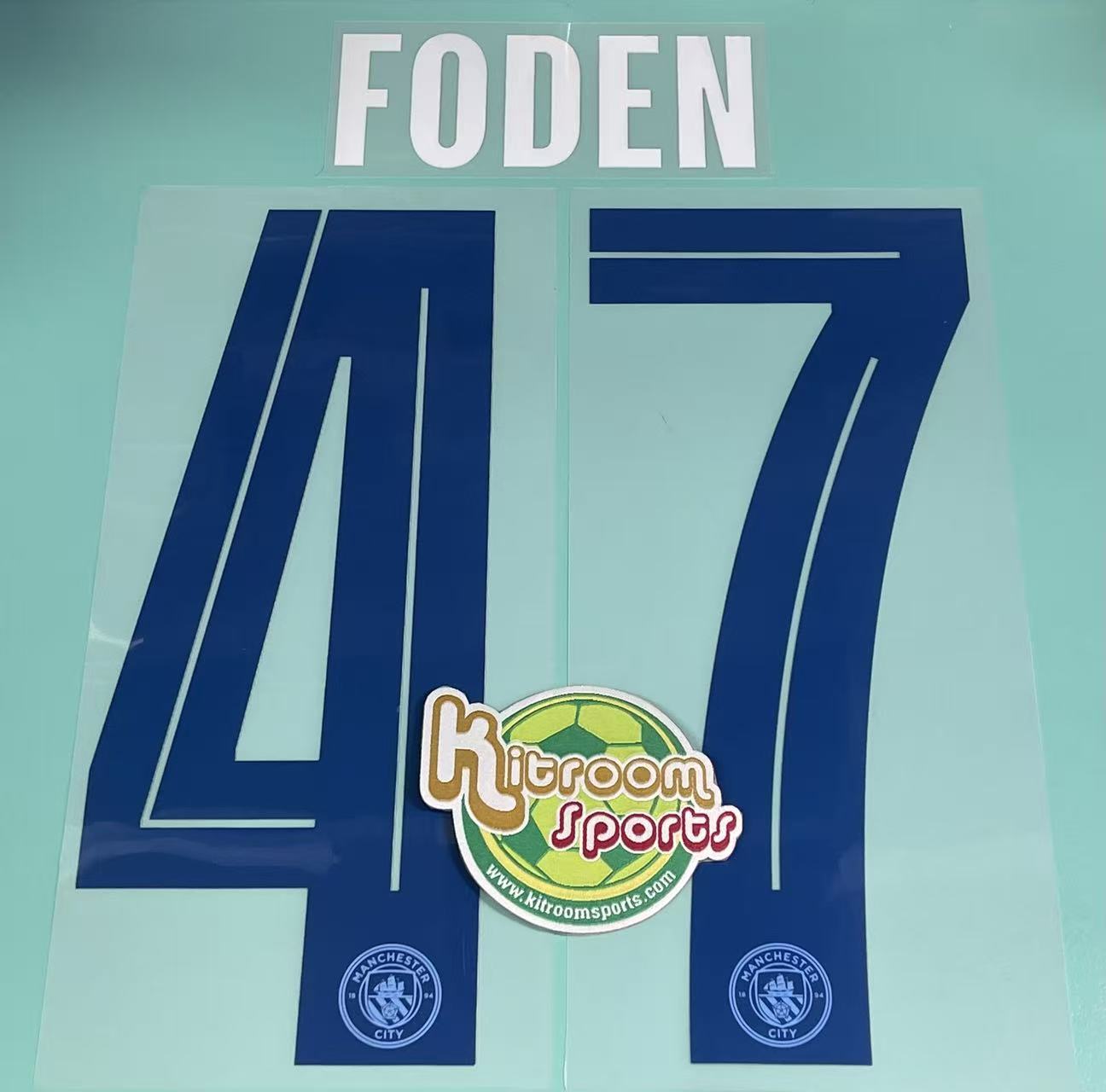 2023-24 Manchester City Home UCL Nameset #47 FODEN