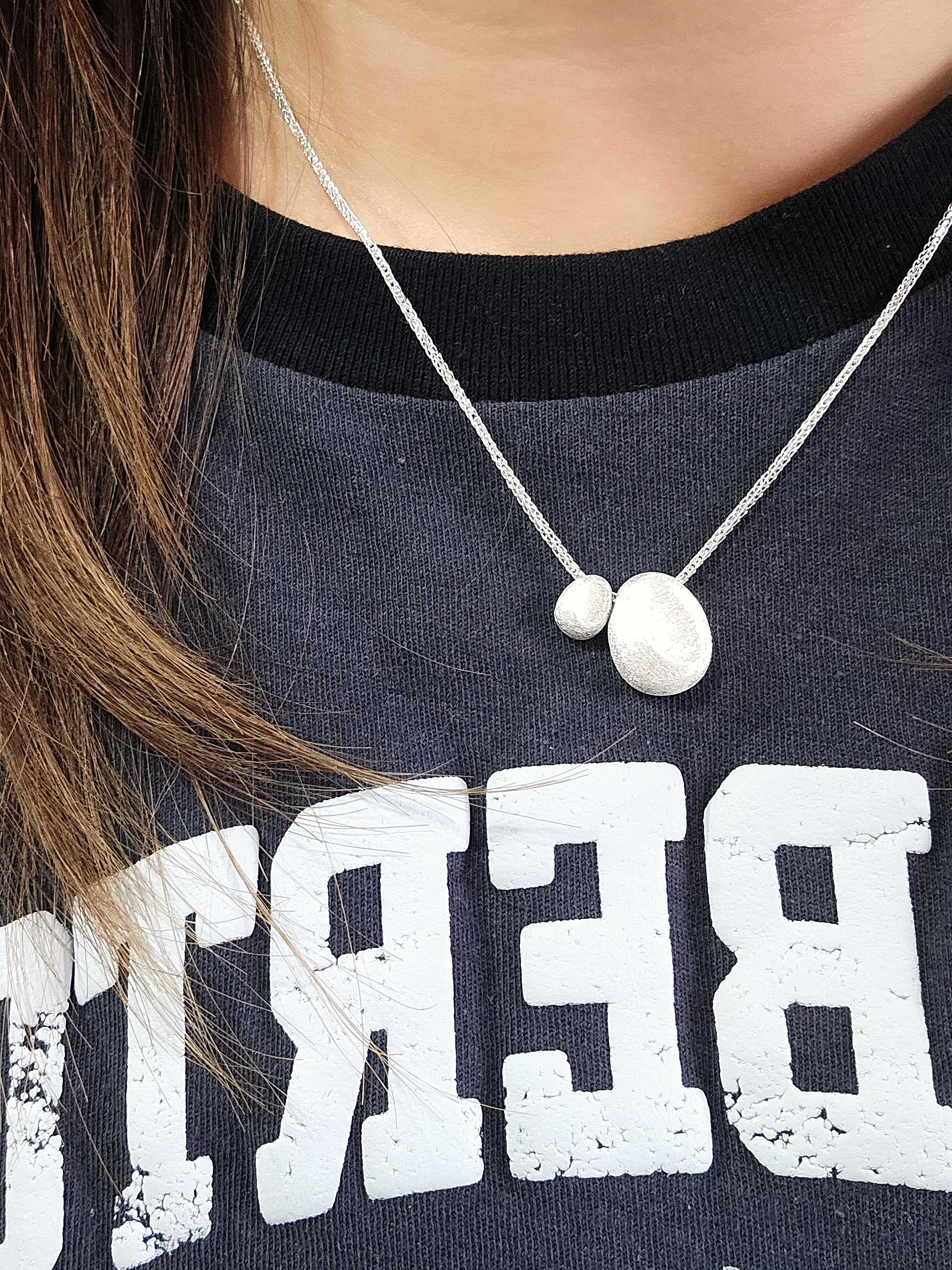 S925 - EN0106 Oval Verse Necklace