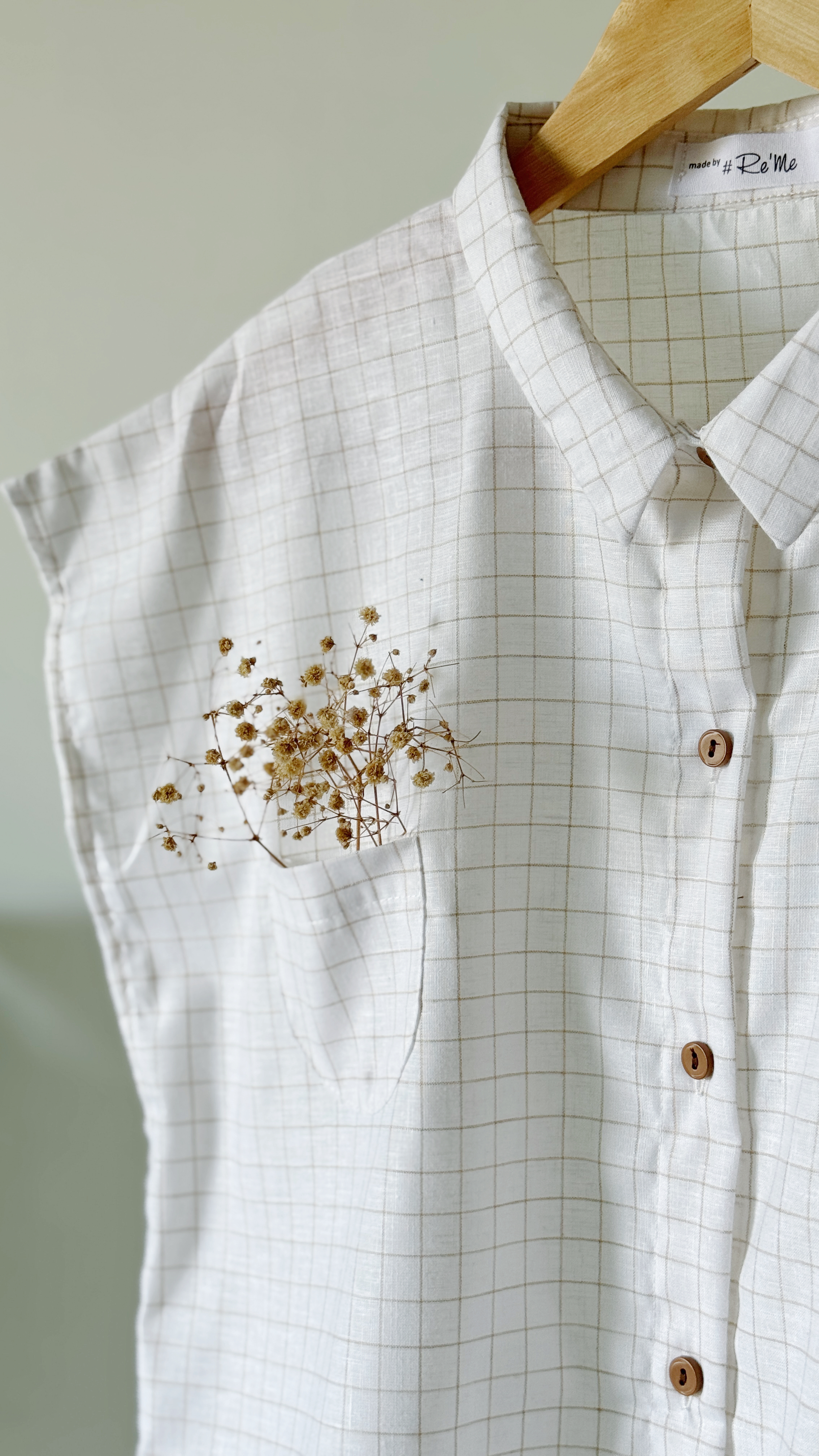 日系直肩鲸鱼刺绣衬衫