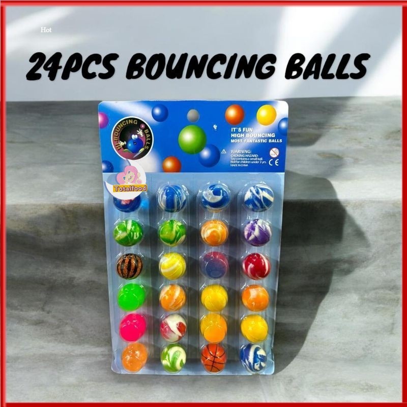 24pcs KHY Bouncing Ball Bouncy mainan papan fantastic suitable for kids