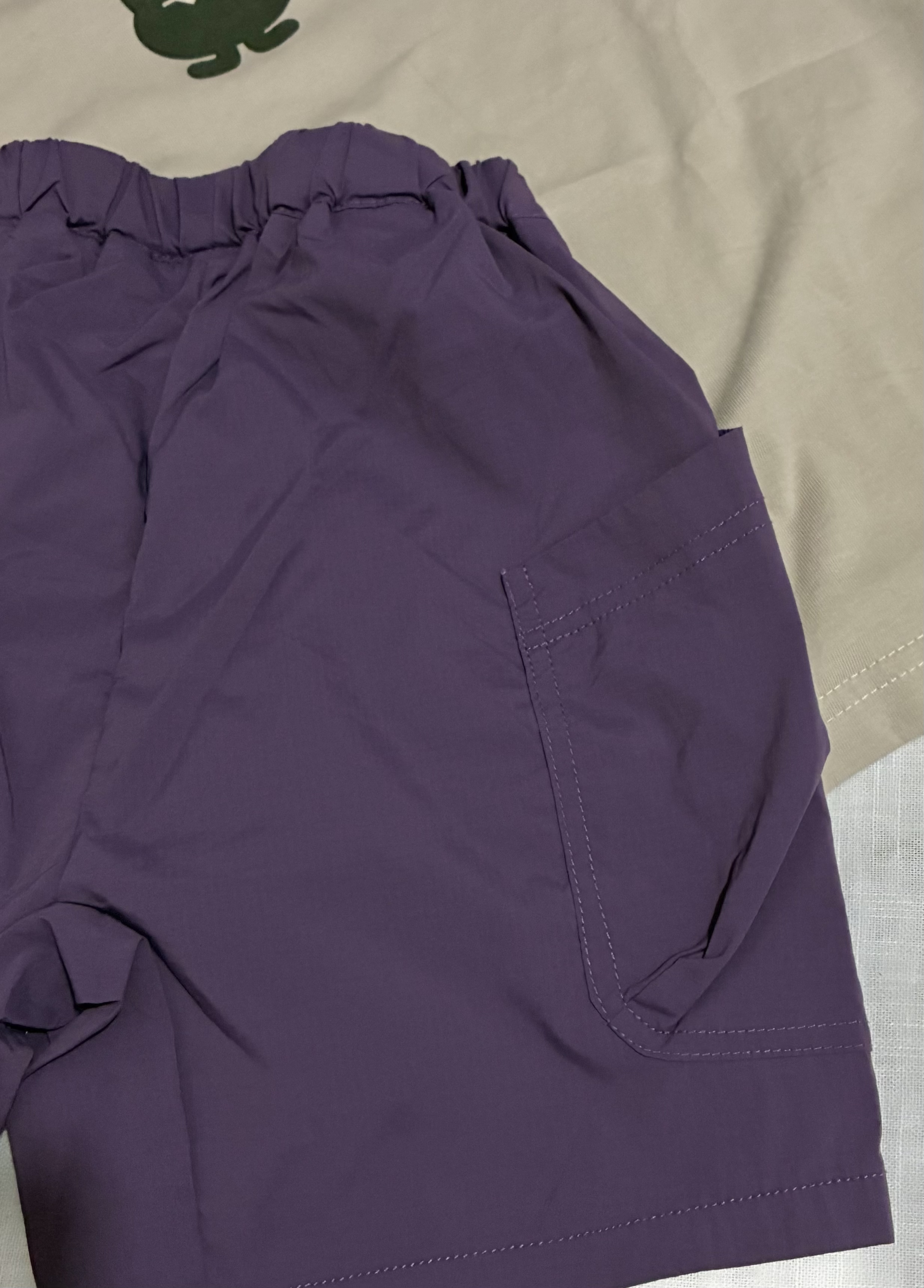 蕈紫色休閒短褲YZ25150