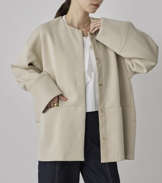 簡約風無領外套 - 2026 流行穿搭  女士外套 春夏秋時尚穿搭 優雅日常 成人休閒 易於配搭 日本直送   #JP-I-260007