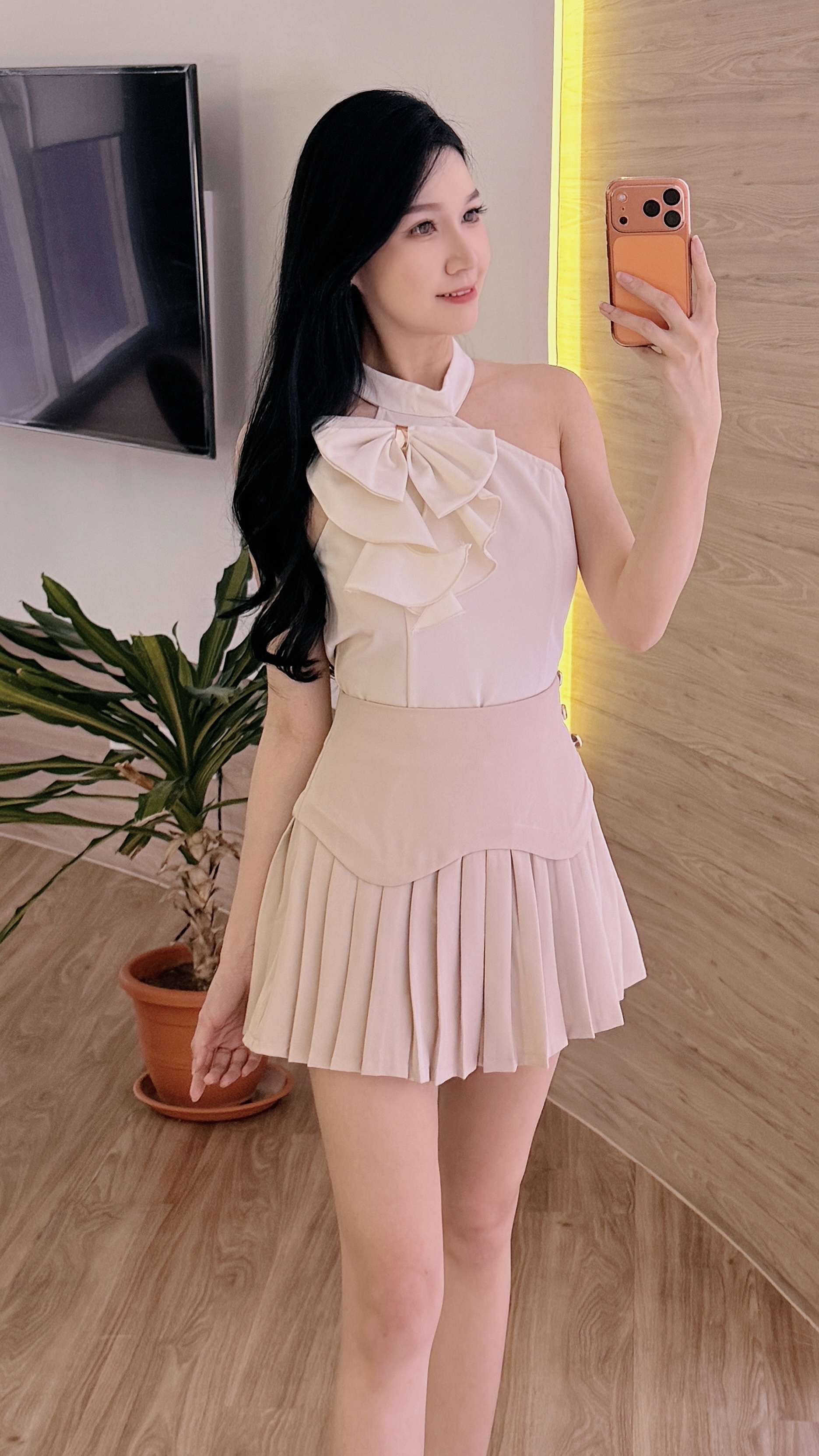 Seraphine Bow Ruffle Top