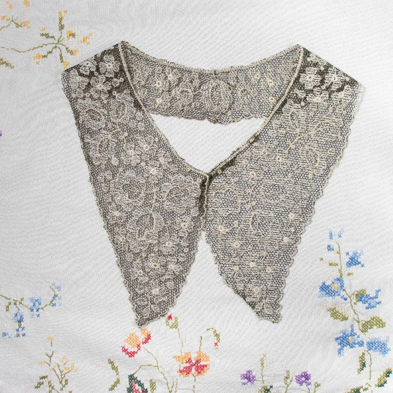 Vintage Mid-Century Handmade Lace Collar from Germany(NA0790)