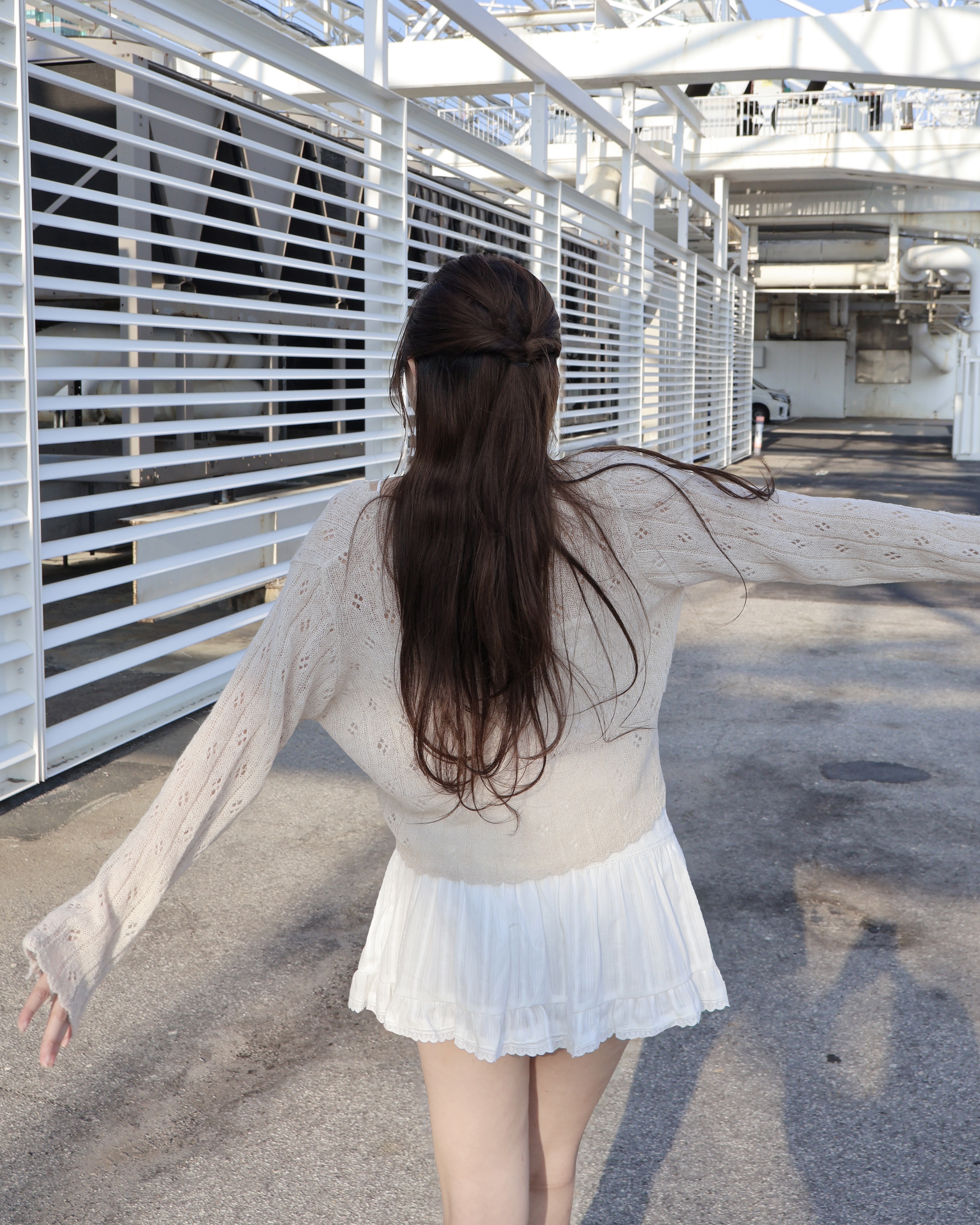 【 🌷一見鍾情の春天色調！精緻小通花鏤空綁帶外套🌸💗 】Candy Ball Mohair Cardogan Top(五色入)