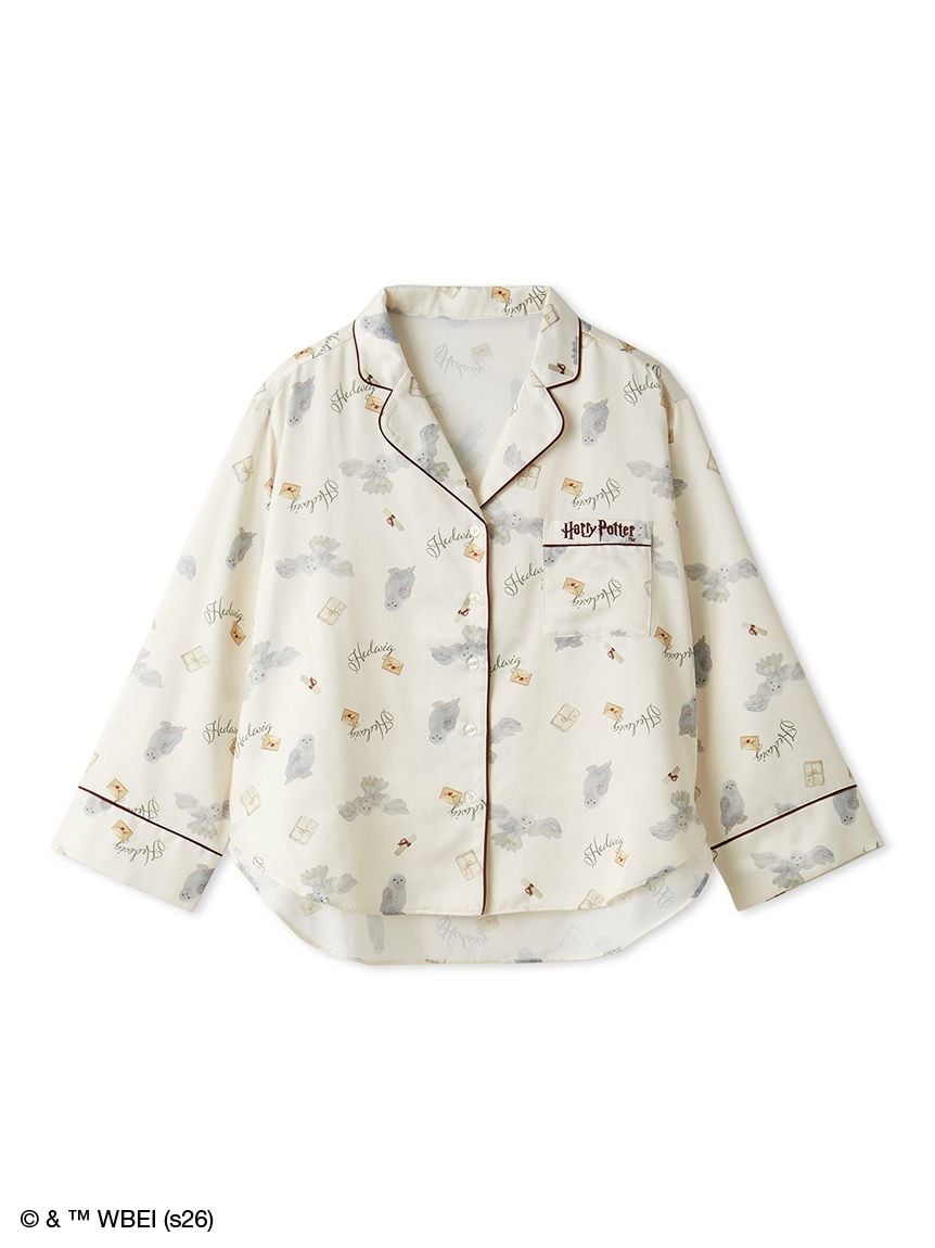 保暖緞面開領睡衣上衣 Pajamas Shirt｜SNIDEL HOME X 哈利波特 聯名 第5彈 (Harry Potter)【預購】 (26201-P）