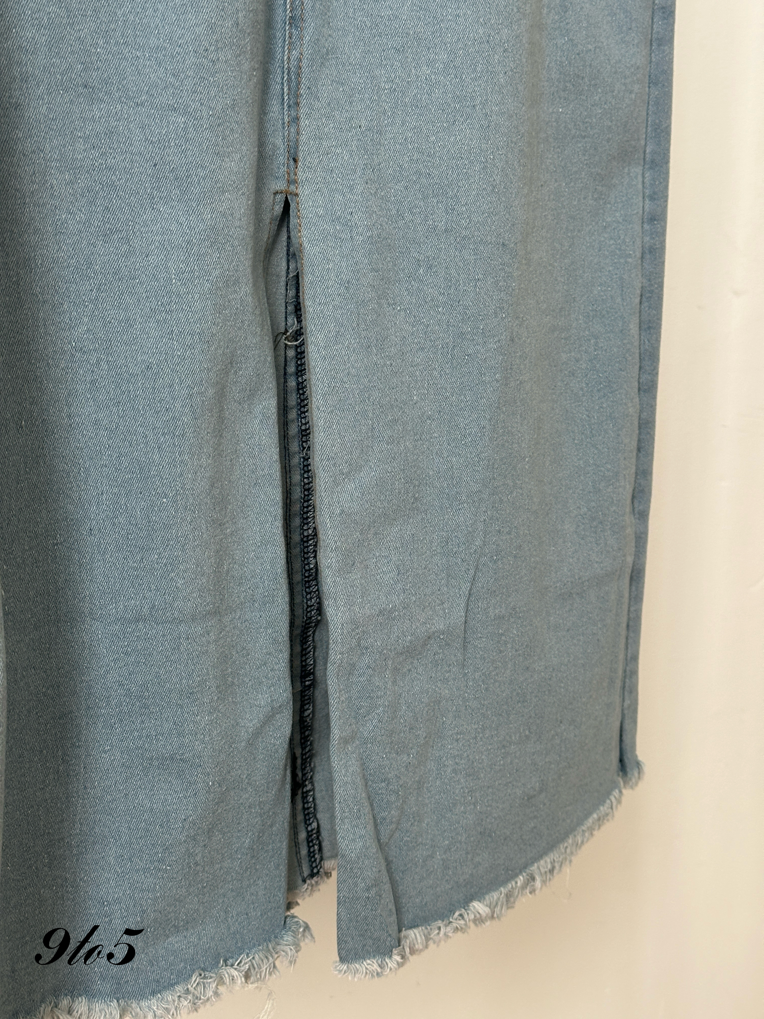 S1815 Denim Splited Skirt - 3 Colors 