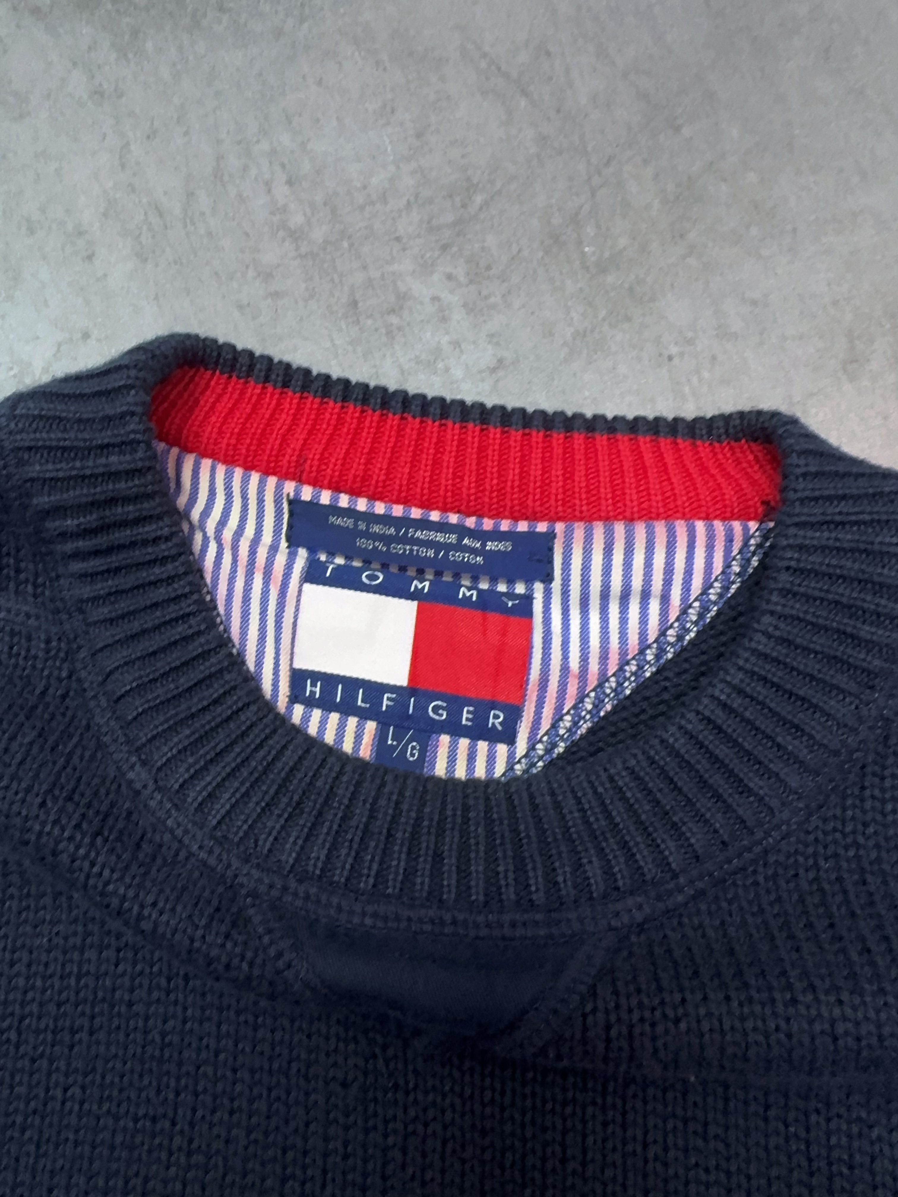 Navy Tommy Sweater - L