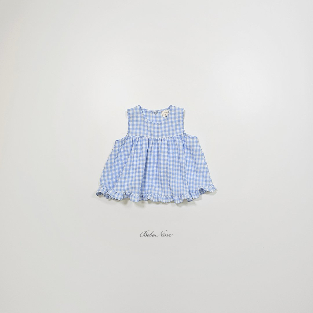 ☀️預訂 韓國直送☀️🇰🇷Bebenine三色格紋荷葉邊背心