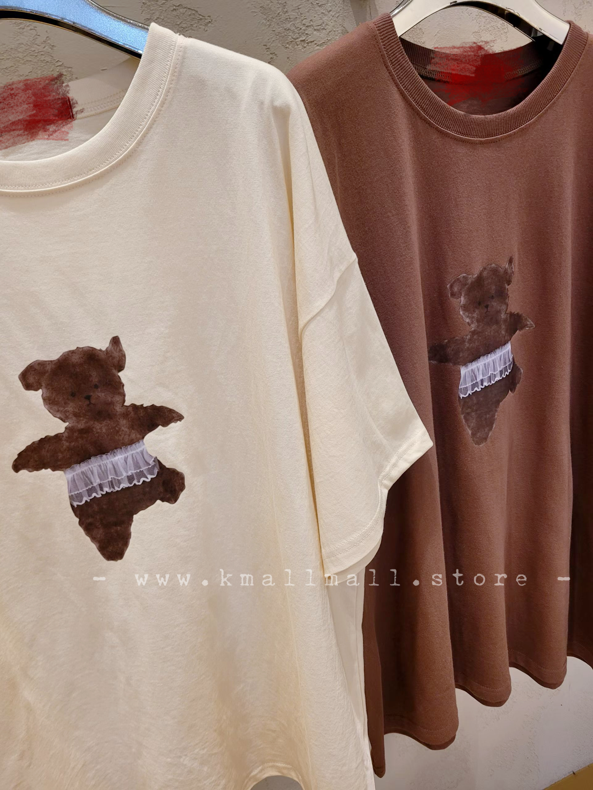 ☀️初夏優惠☀️ Ballet熊熊print Tee - 兩色入