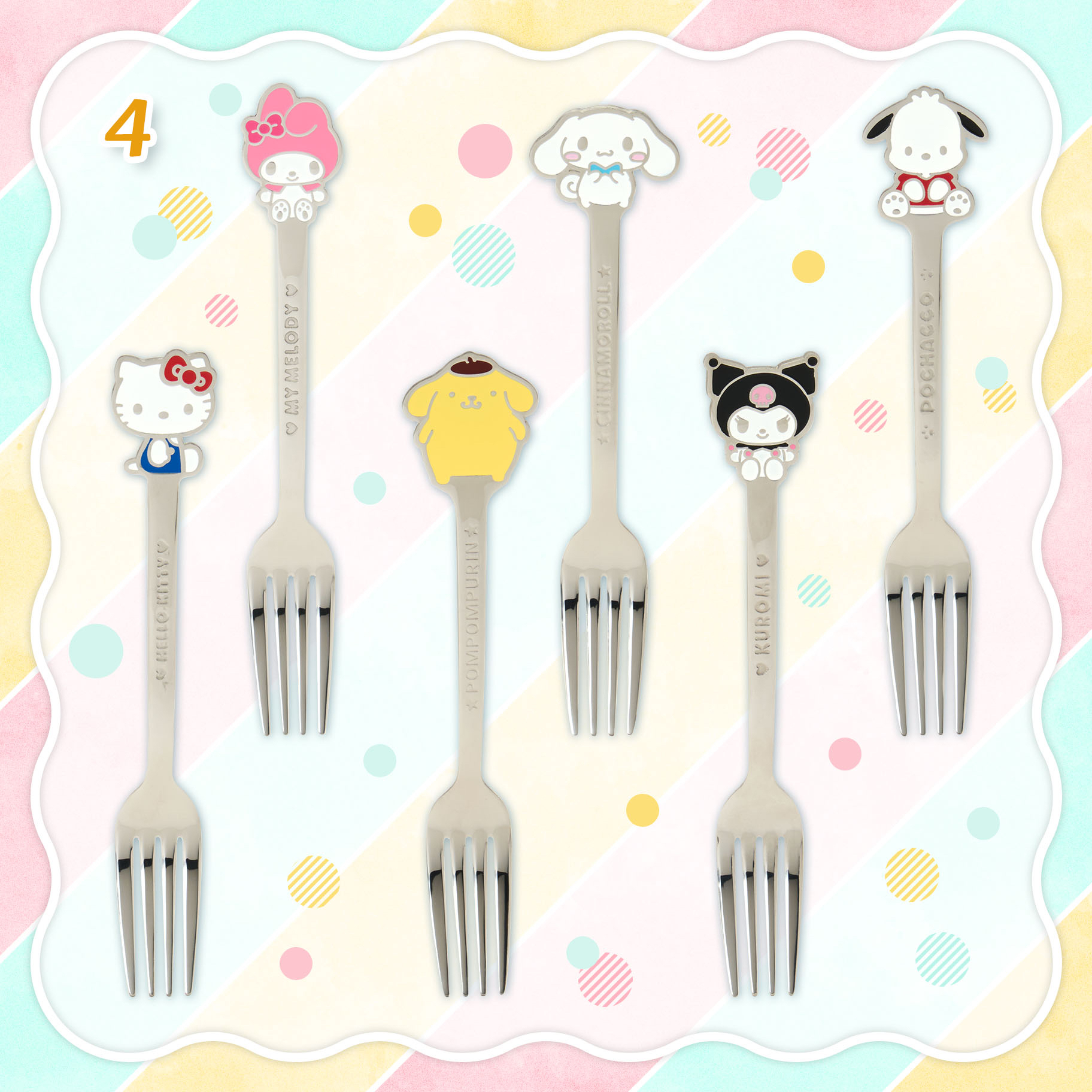 🎀【預訂】 Sanrio 暑假夏日下午茶不銹鋼叉