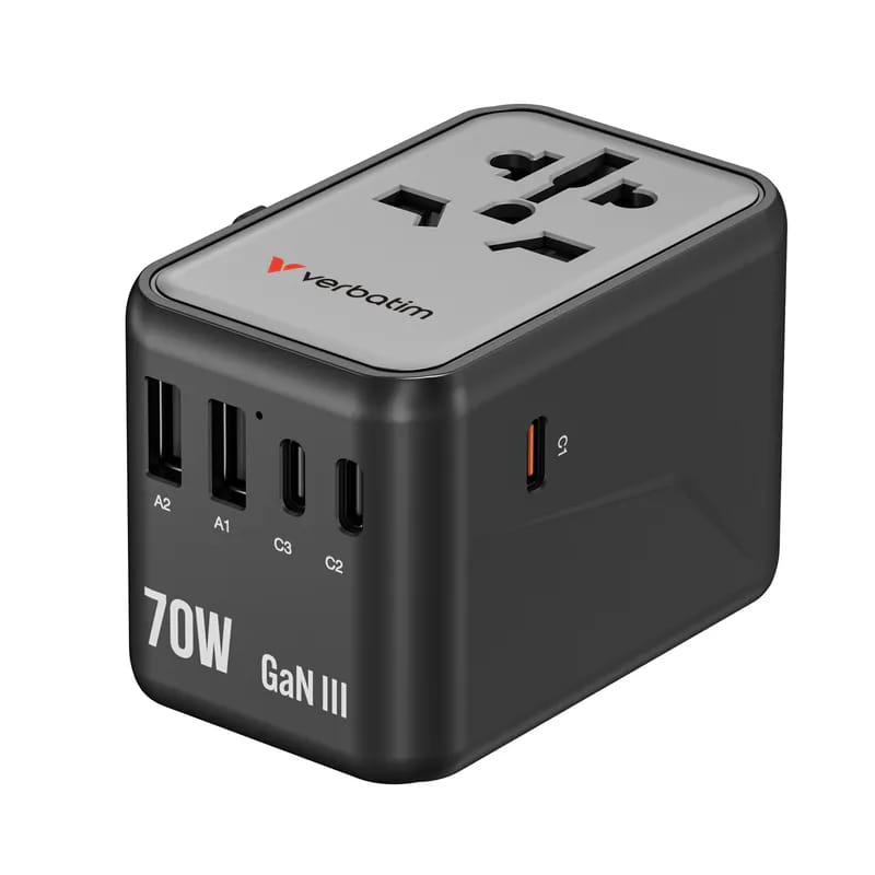 Verbatim 70W GaN III 萬用旅行轉接器