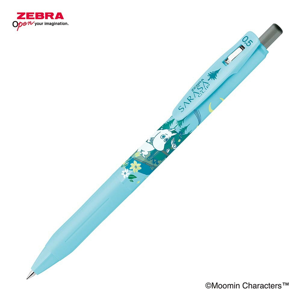 現貨｜【4枝套裝】限定 Moomin 姆明 日本製 Zebra SARASA CLIP 0.5mm 黑色 啫喱筆 套裝 (JJ29-MM2-4C)
