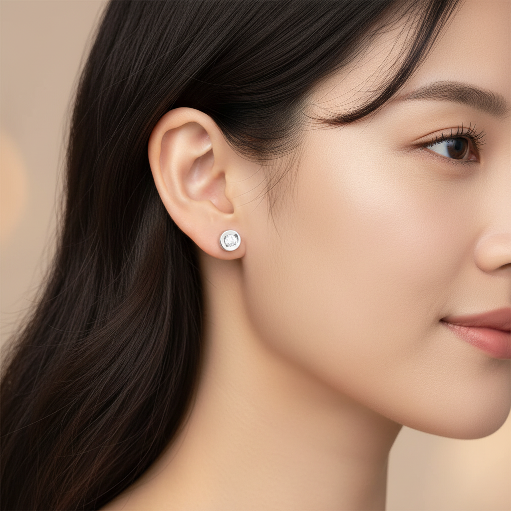 Boccia Titanium 05083-03 鈦金屬 /鑽石耳環