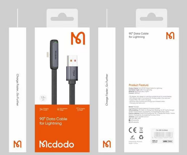 MCDODO CA27911 90° DATA CABLE FOR LIGHTNING-CABLE CABLE:90° DATA CABLE