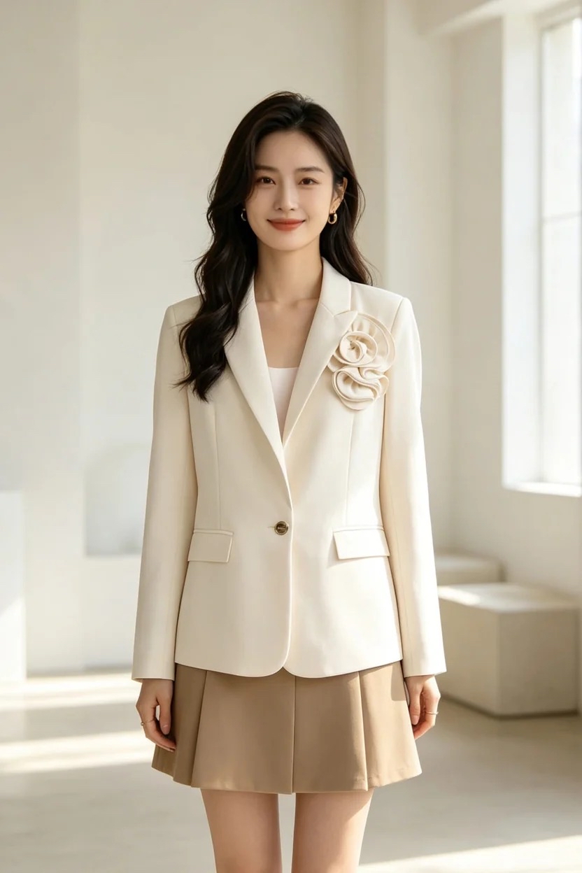 MFLAJ2501 Rosette Tailored Jacket