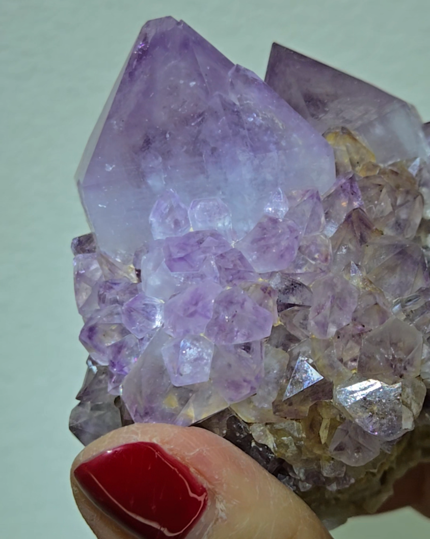 Spirit cactus quartz double points in deep purple - SPQ14