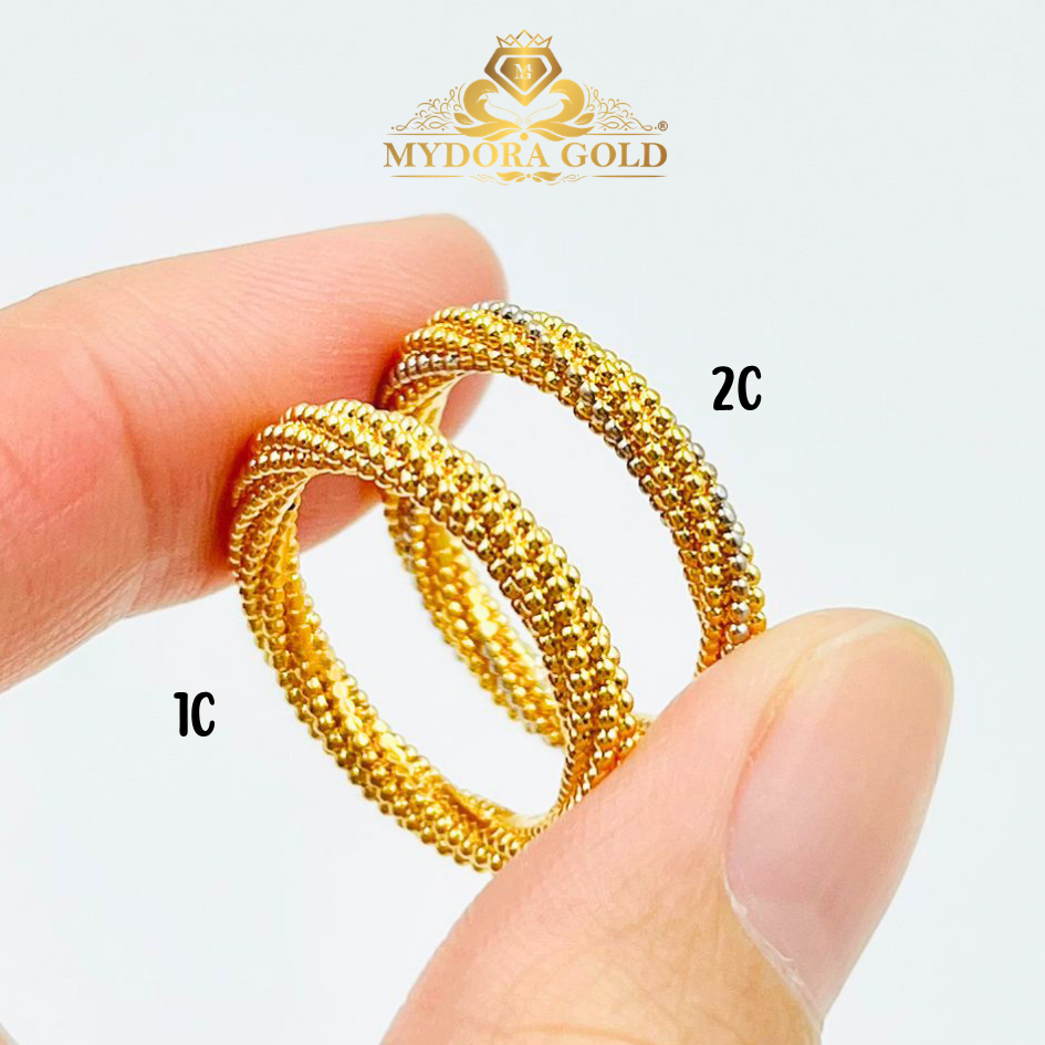 MYDORA Cincin Belah Rotan Pintal Jagung (5G) l EMAS 916/22K