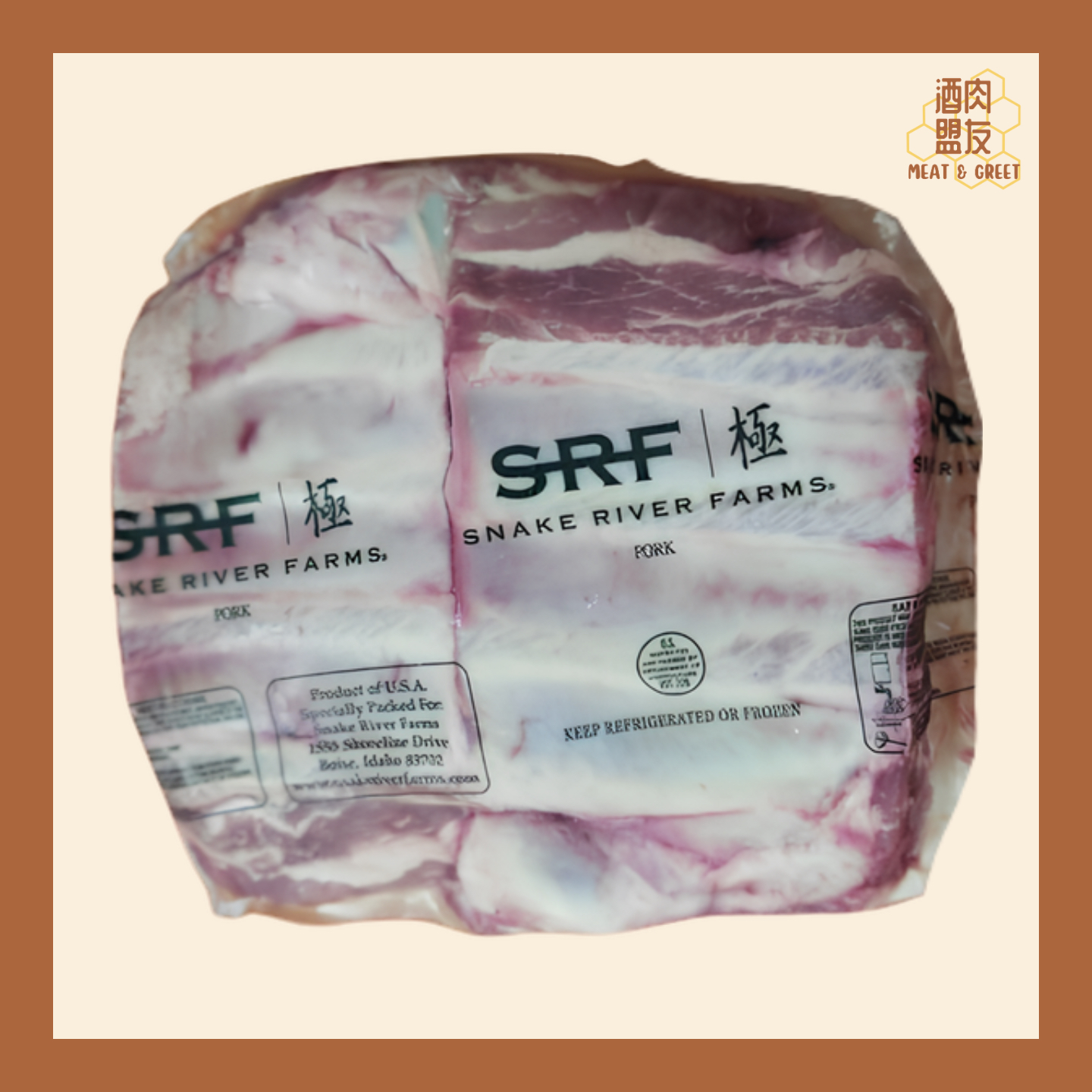 SRF急凍極黑豚豬排骨/金沙骨 (價錢以每kg為單位計算)