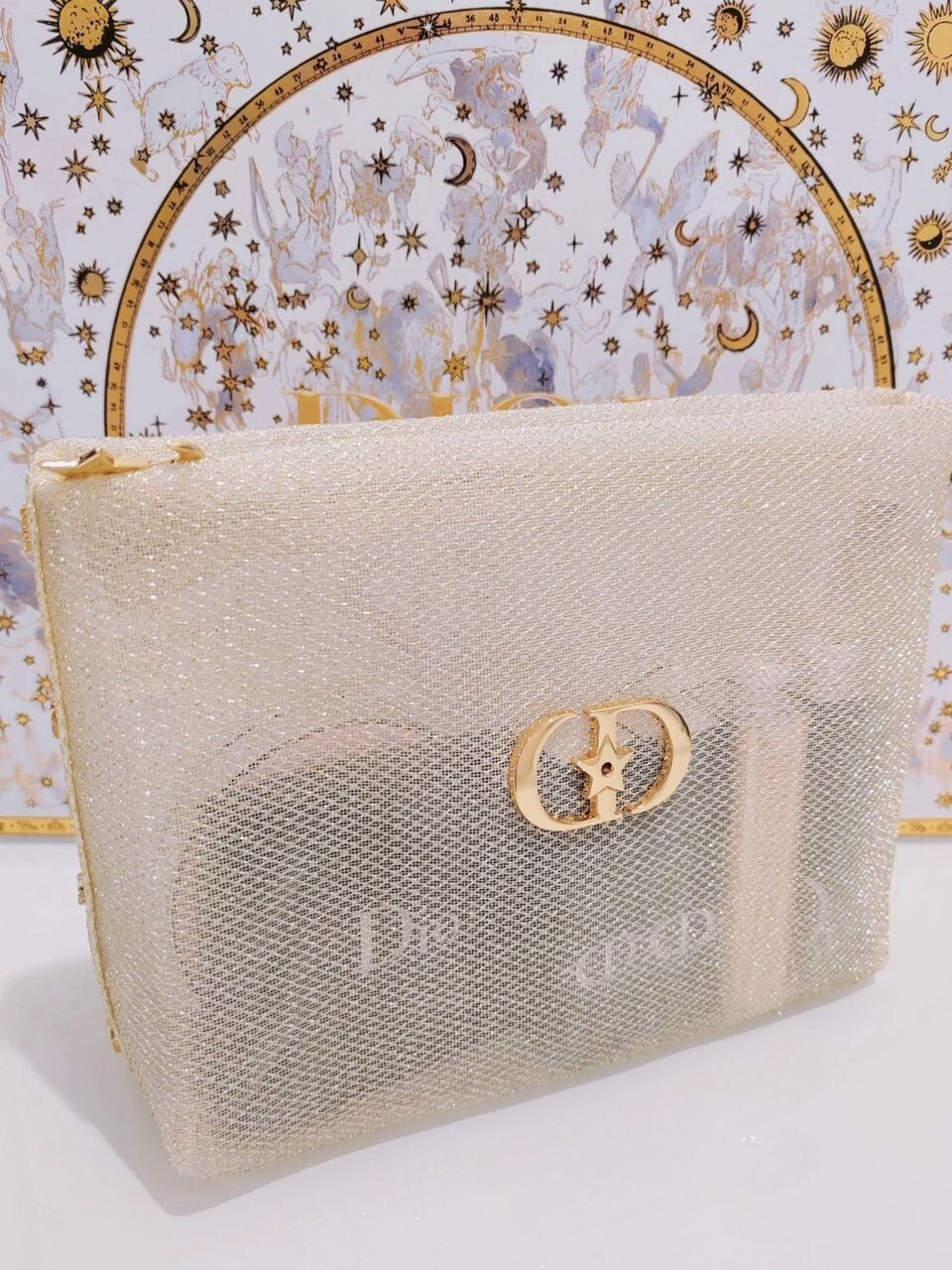Dior 超靚星月金紗化妝包