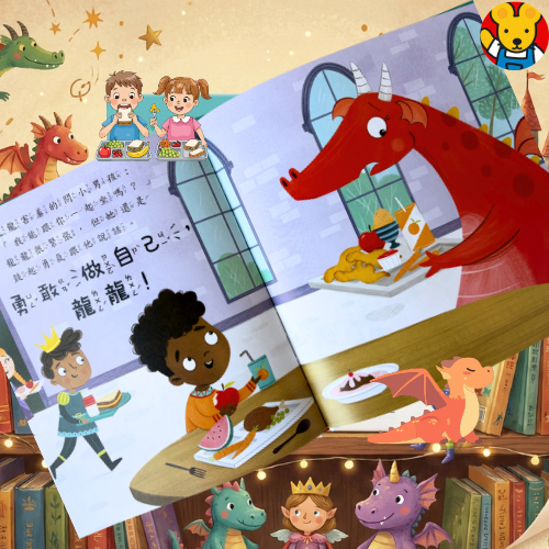 🔸預購貨品🔸 《勇敢做自己龍龍！》克服上學焦慮互動情緒繪本｜龍龍情緒教養系列 (亞馬遜滿分推薦)