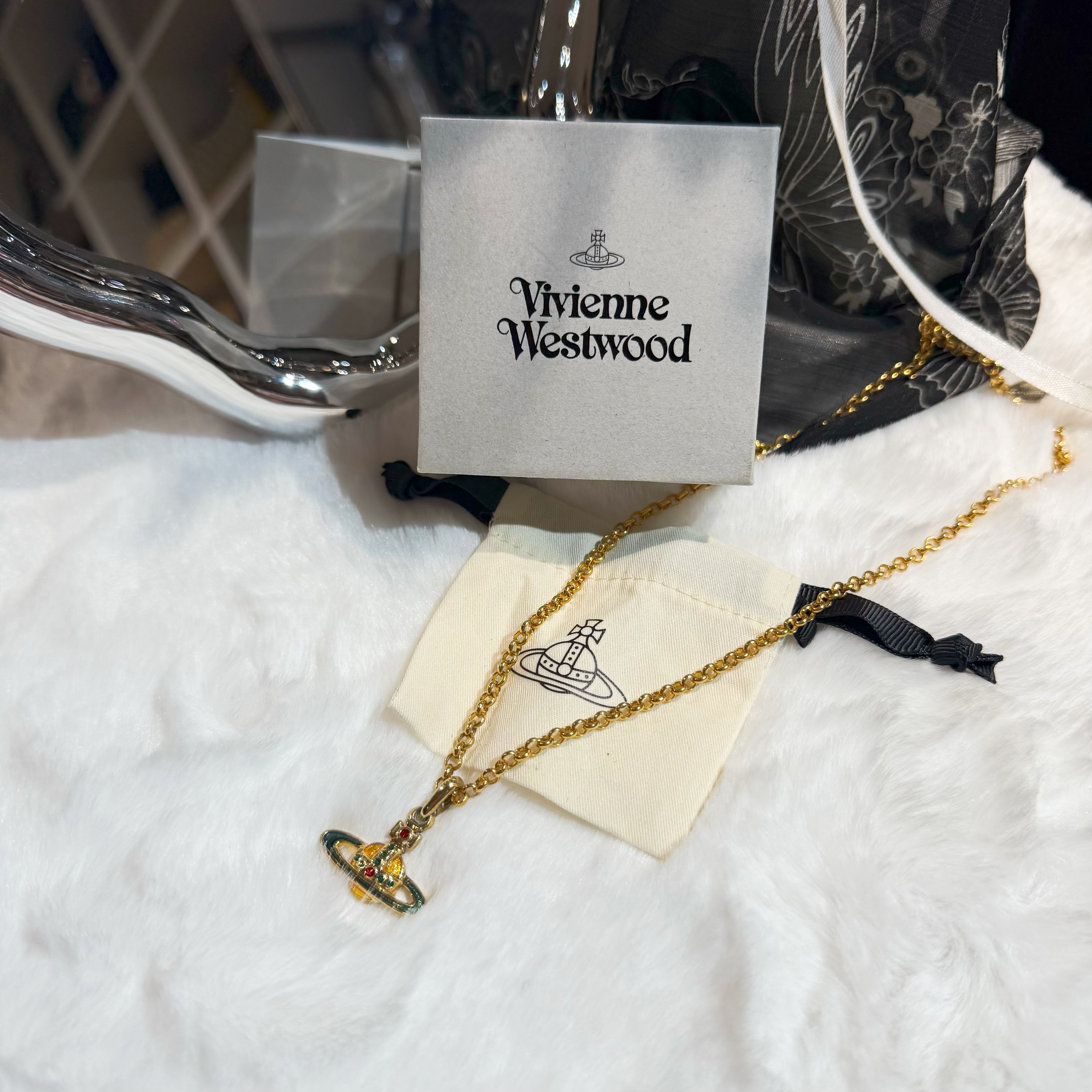 VW orb necklace enamel/G