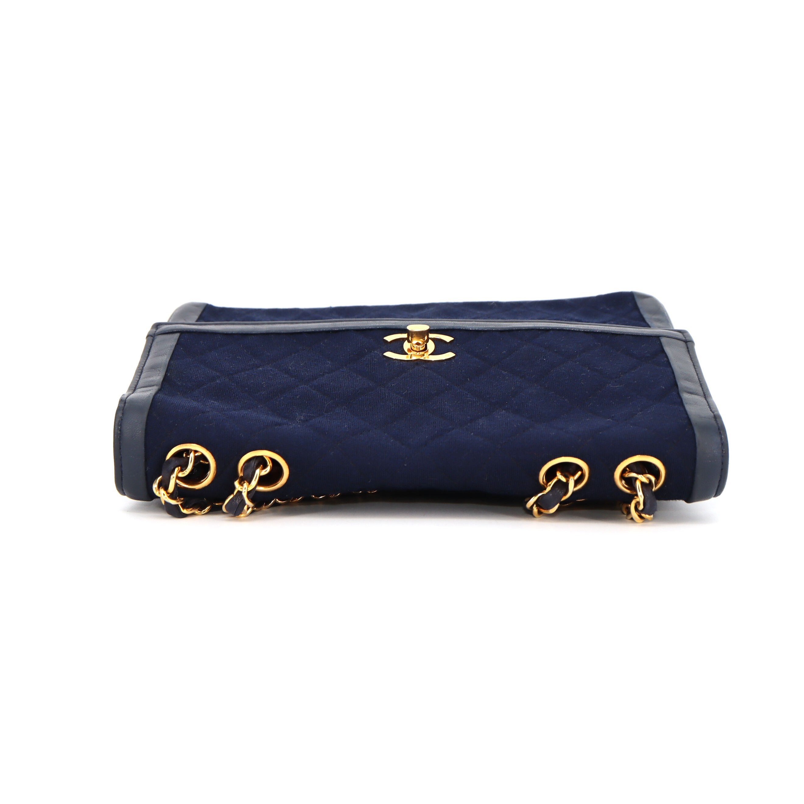 Chanel Vintage Matelasse Coco Mark Single Chain Flap Bag