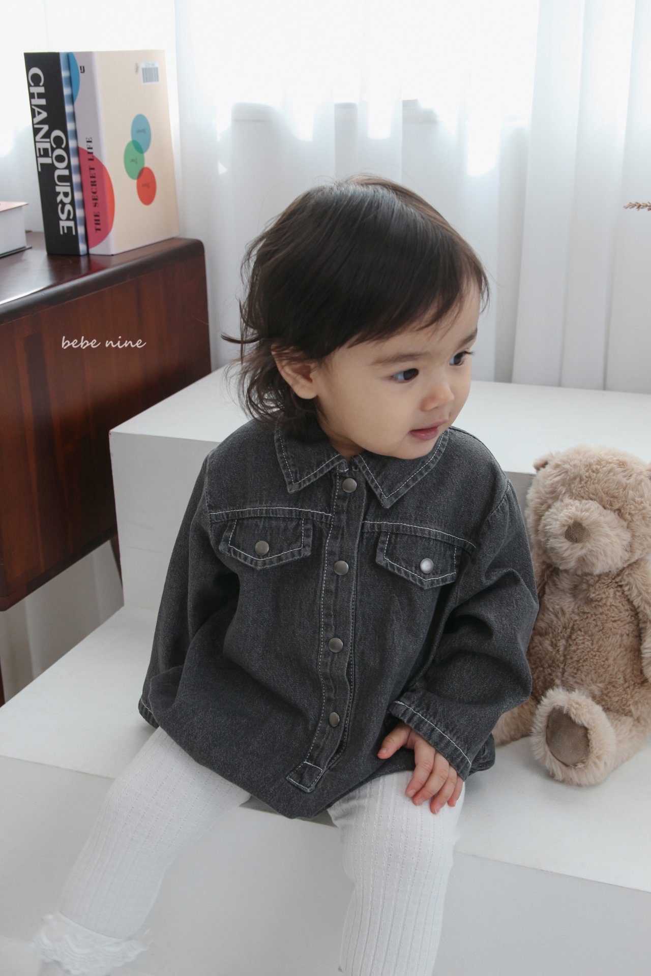 🌸預訂 韓國直送🌸🇰🇷Bebenine兩色牛仔恤衫長袖包屁衣