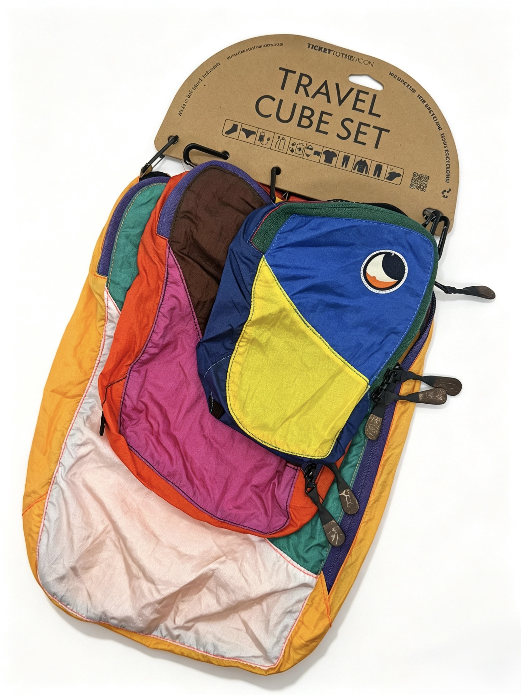 印尼品牌Ticket to the Moon Travel Cube Set 旅行收納包套裝 - 收納袋 