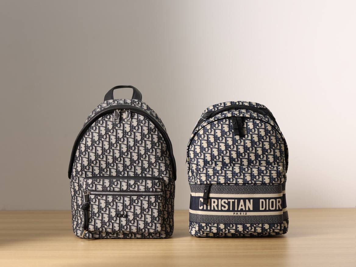 小号DIORTRAVEL 👜✨ 双肩背包蓝色提花面料 Oblique 印花 这款 DiorTravel 双肩背包巧妙融合 Dior 的标志性细节与时尚而实用的设计。 采用蓝色提花防水科技面料精心制作，通体饰以 Oblique 印花，正面饰以醒目的“CHRISTIAN DIOR”标志。 宽敞的主隔层设有拉链，可轻松打开，便于收纳和取用各种日常用品。 可手提、肩背或双肩背，搭配手柄和肩带。 尺寸：23 x 10 x 30cm