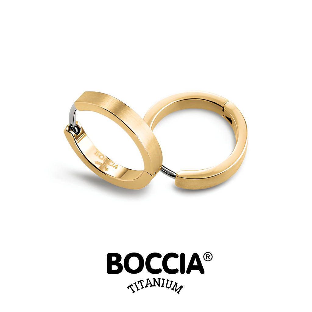 Boccia Titanium 0577-08 鈦金屬 / 鍍金耳環