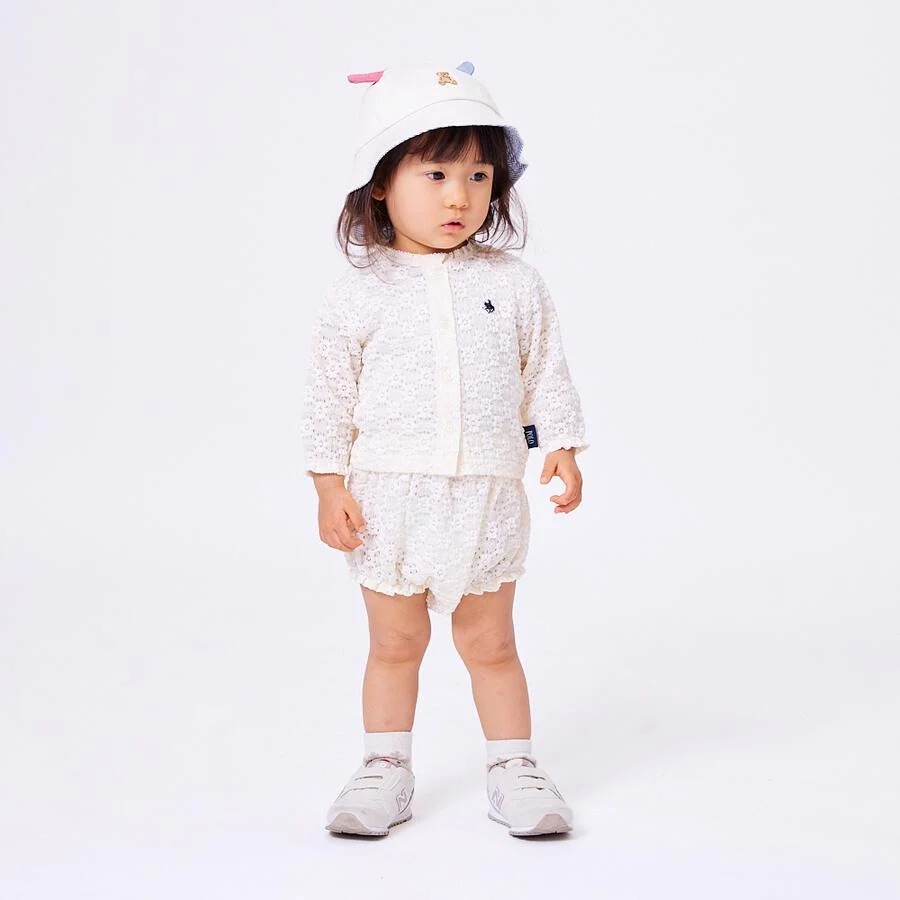 Polo Baby 白色紋圖案套裝 one size 60-70cm