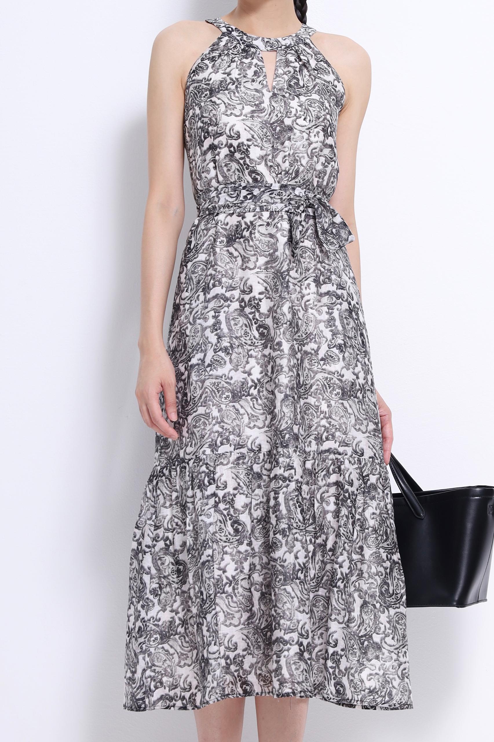 CD2142 FLORAL SHEER CUT IN MAXI DRESS