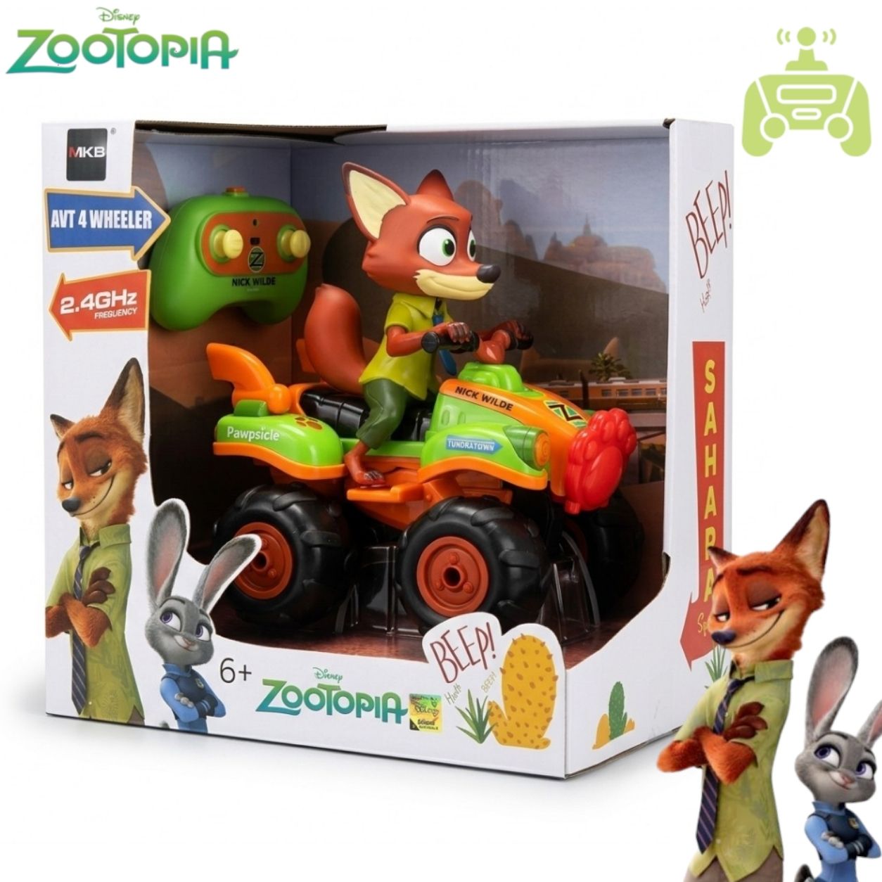 Disney Zootopia 優獸大都會 Nick Wilde 阿力四驅特技遙控車 2.4GHz