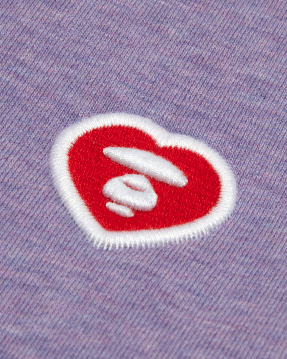 AAPE AAPENOW heart moonface embroidered cardigan (D381XBR)