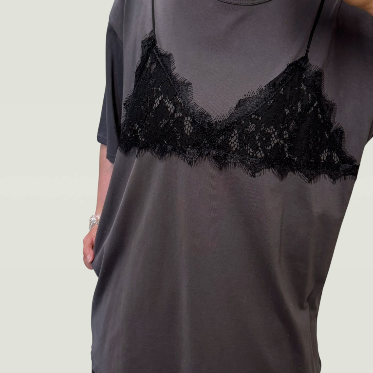 221324 假Lace Top Tee