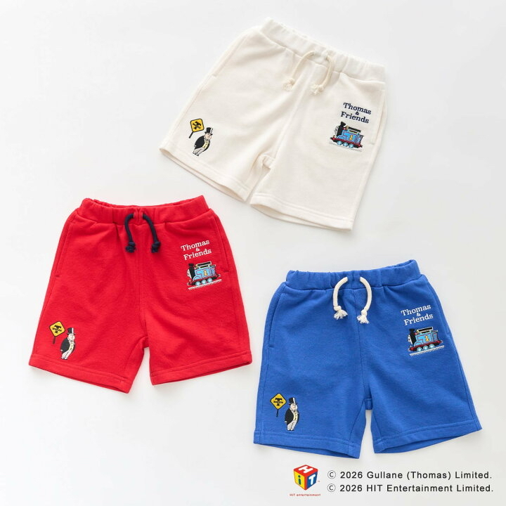 🇯🇵預訂 日本直送🇯🇵Petit Main x Thomas湯瑪士小火車系列三色刺繡棉質短褲