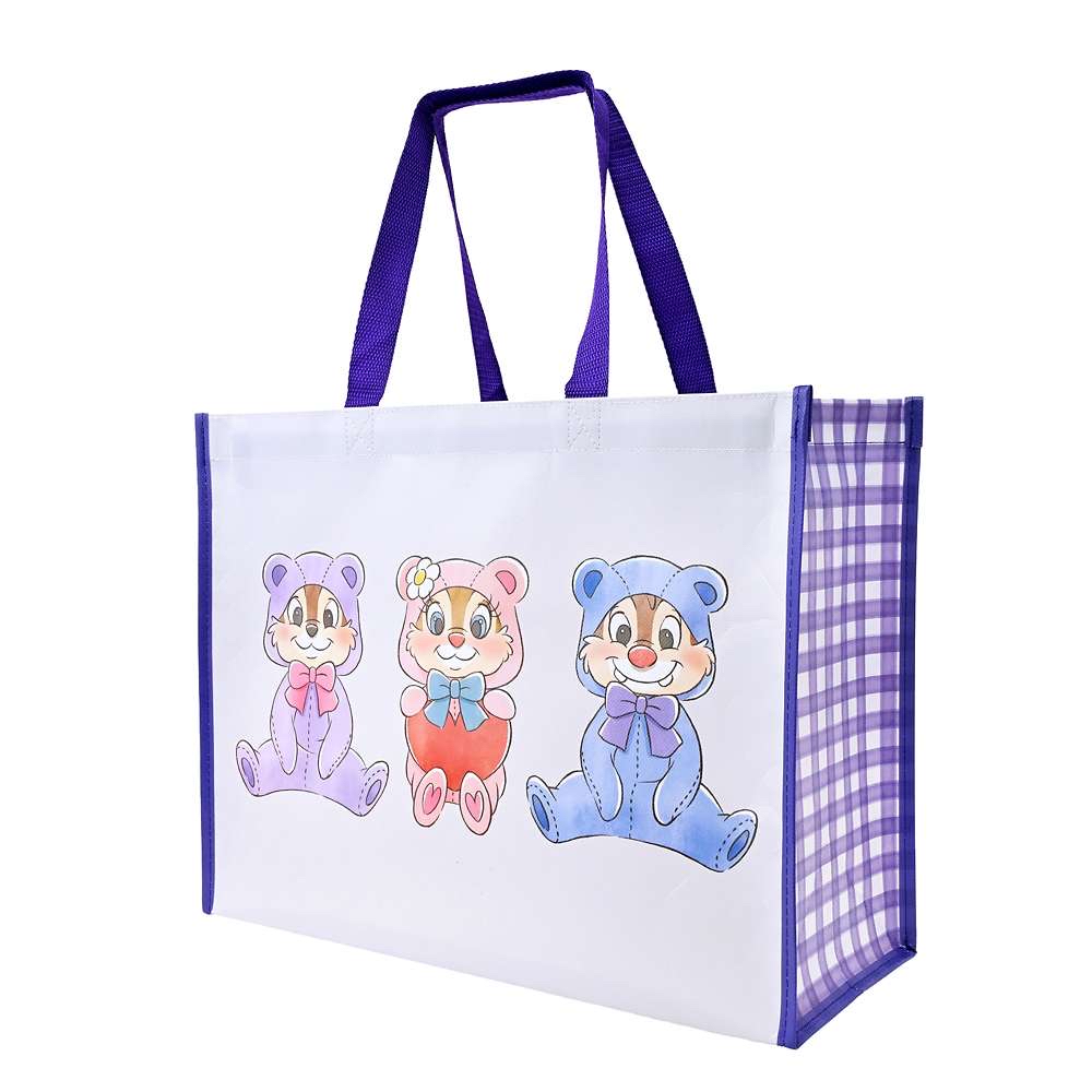✈️日本直送🇯🇵預訂🛍日本迪士尼DISNEY Chip & Dale COLLECTION - Chip & Dale, Clarice 拉鍊購物袋/環保袋