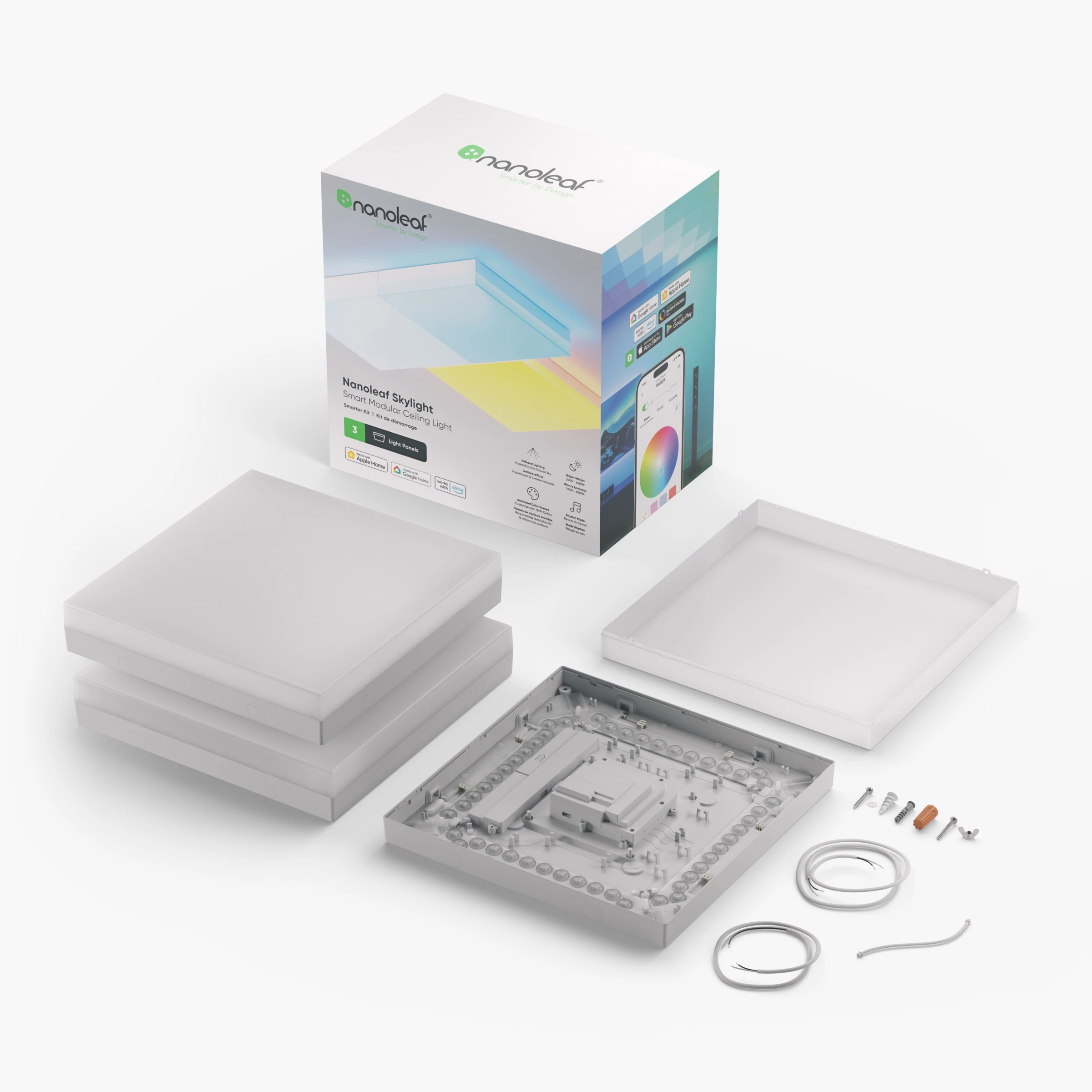 [原裝香港行貨丨2年保養] Nanoleaf Skylight Starter Kit (3 Pack) Nanoleaf Skylight 入門套裝 (3塊) NF083K02-3SL 