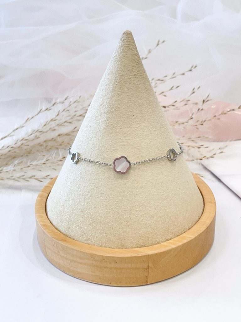 贝壳×镂空小花花手链