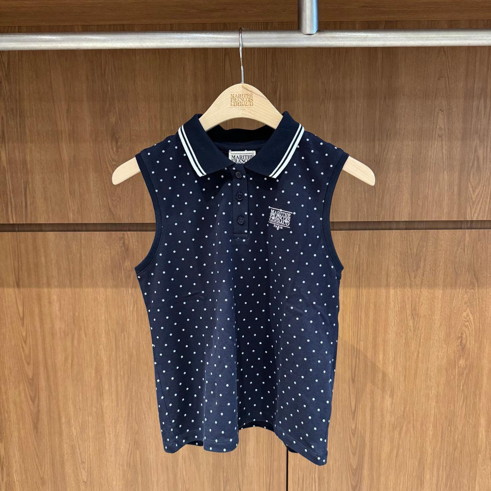 <預訂>🇰🇷MARITHE☆W SMALL CLASSIC LOGO PK COLLAR SLEEVELESS 到貨日:12-18日