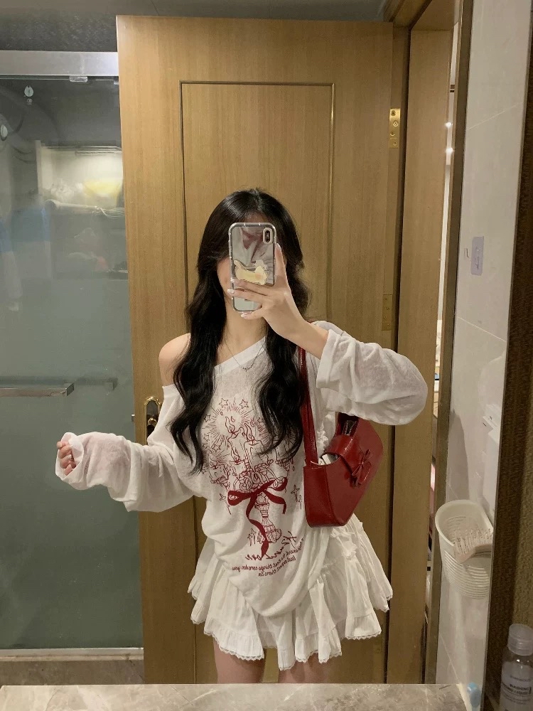 TP457红色蝴蝶结罩衫