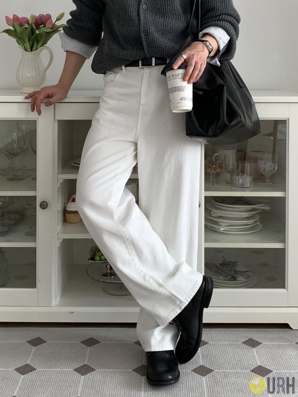 【100%保證韓國直送】Pierre 後腰鬆緊 Washing Wide 牛仔褲 [9 color] RL114760