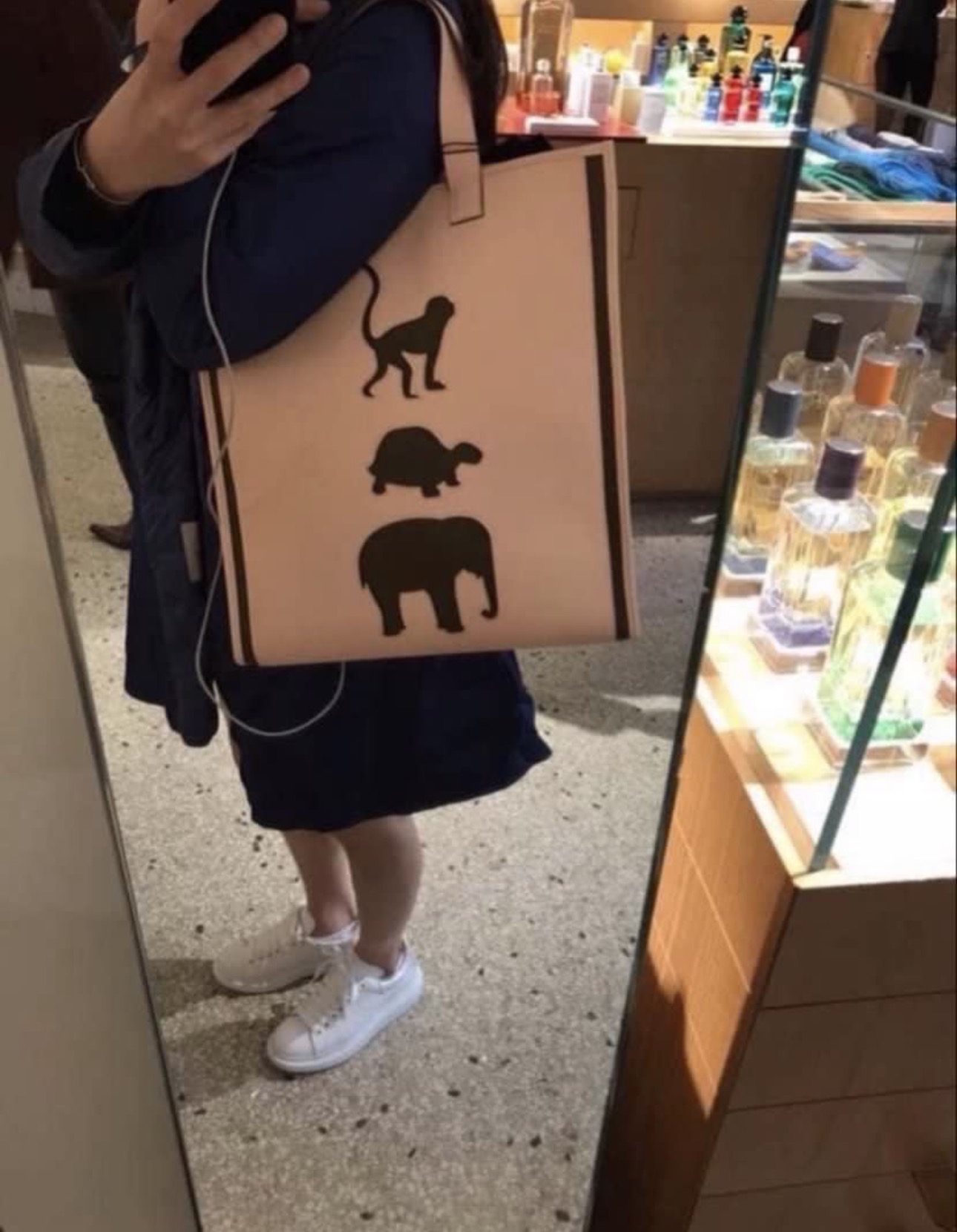Hermes 動物圖案手提包