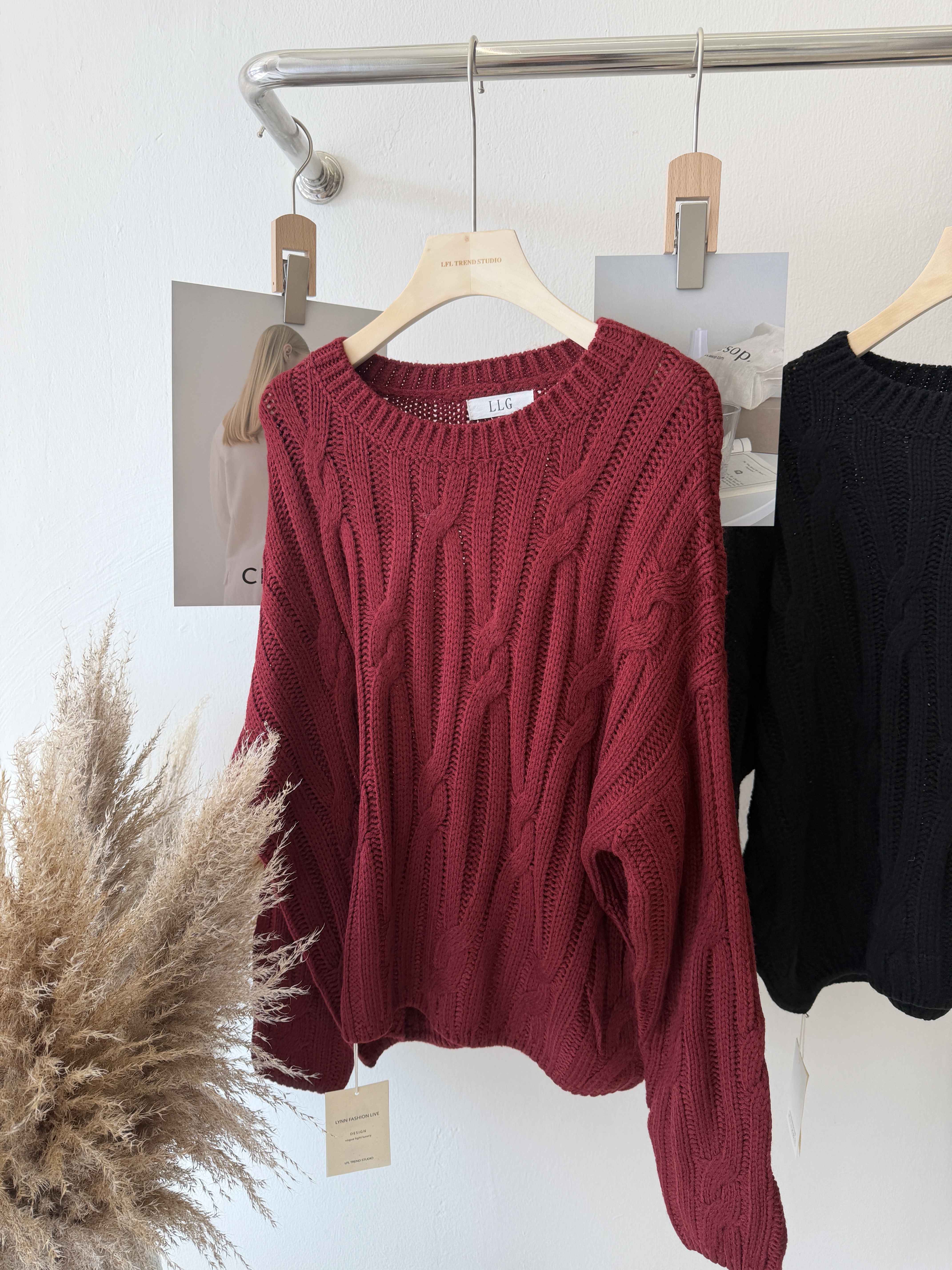 6616 韩系慵懒风针织长袖