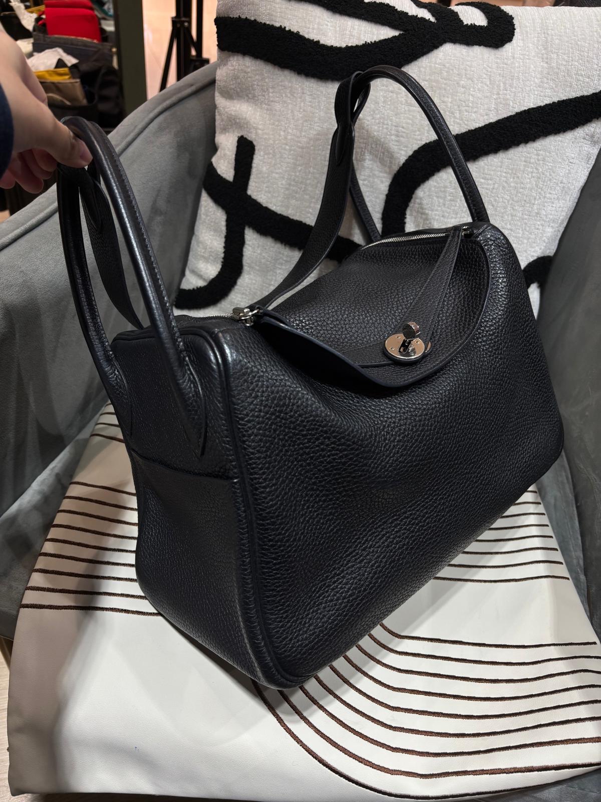 Hermes Lindy 34 Stamp T 黑銀 100%Authentic, 90%New ✅Box